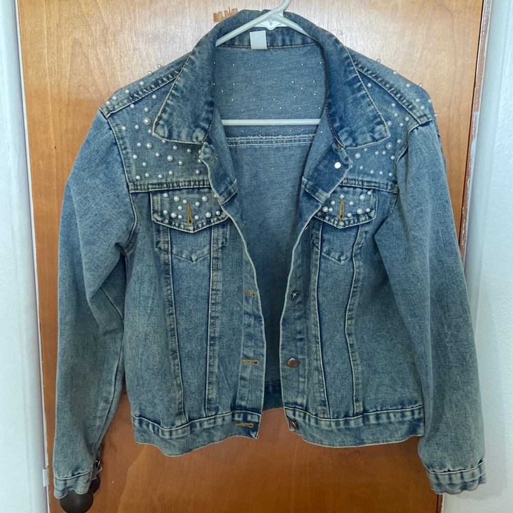 Denim Studded Women's Jacket
